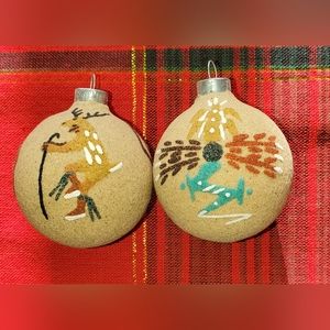 Two Handmade Christmas Ornaments